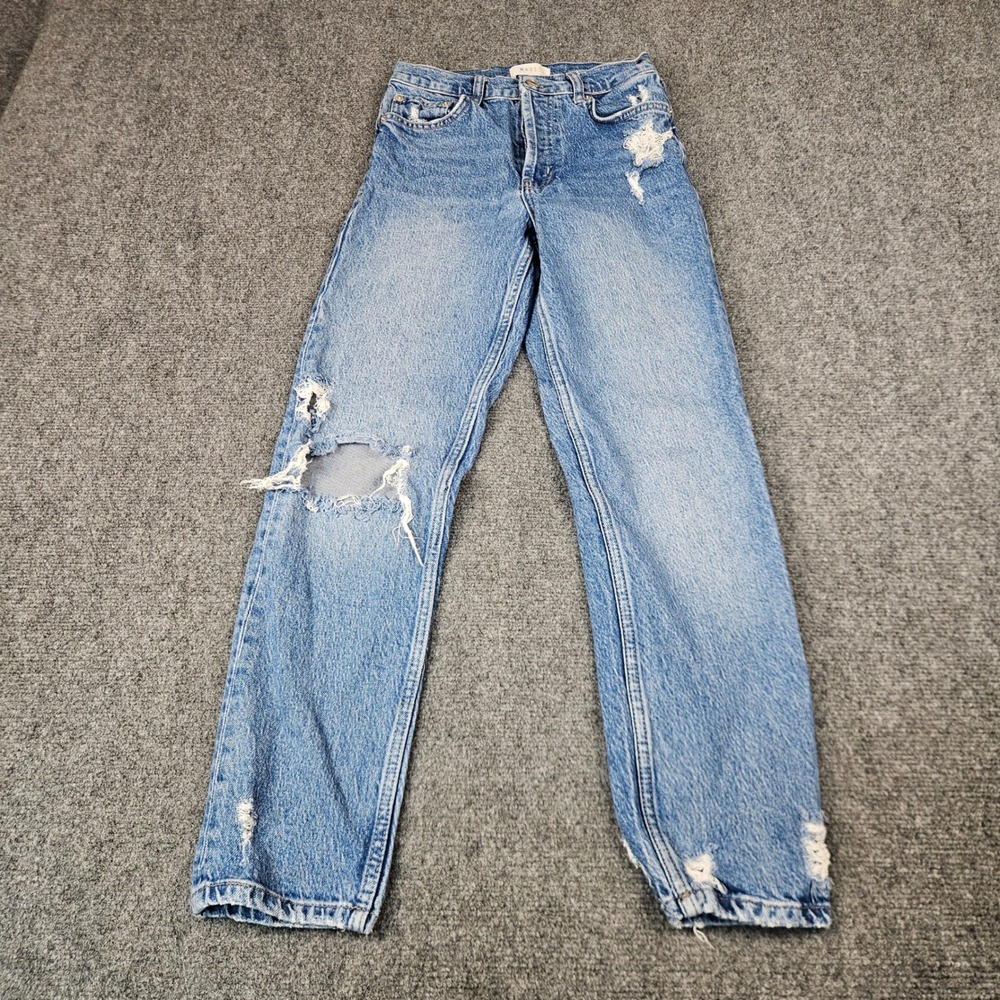 Rails The Melrose Classic Slim Distressed‎ Jeans Blue Button Fly Womens 24